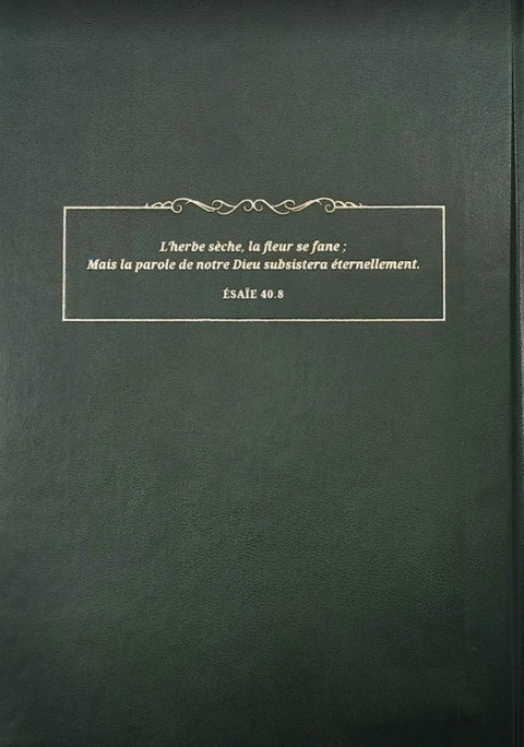 Bible Thompson couverture verte et dorée
