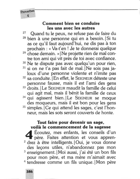 Psaumes et proverbes de la Bible