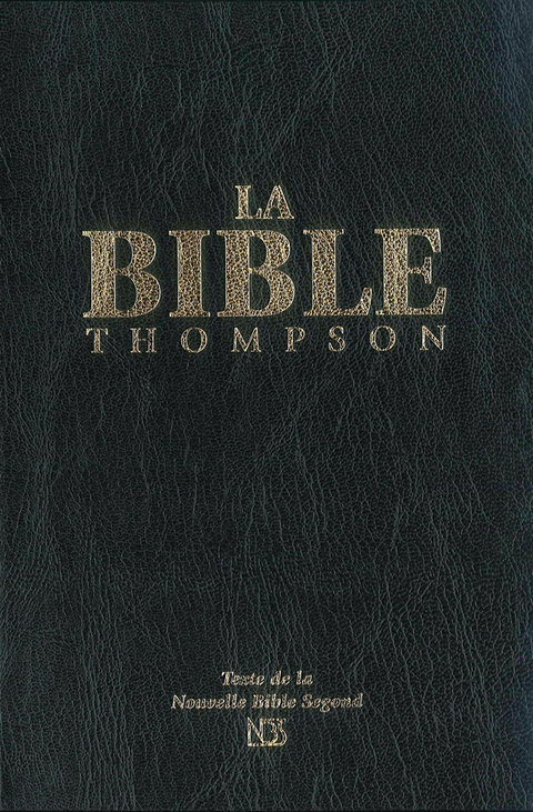 Bible Thompson NS- Noir et doré - Tranches or - Version Luxe