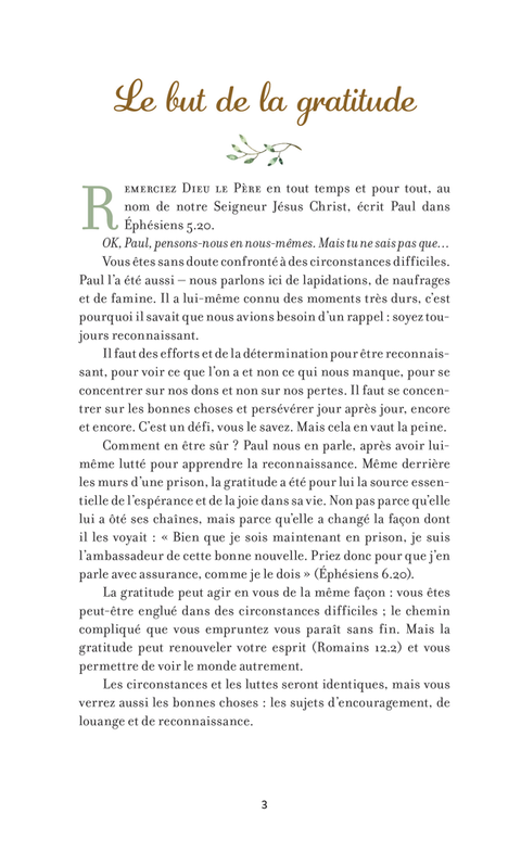 Gratitude au quotidien ! S’émerveiller avec la Bible