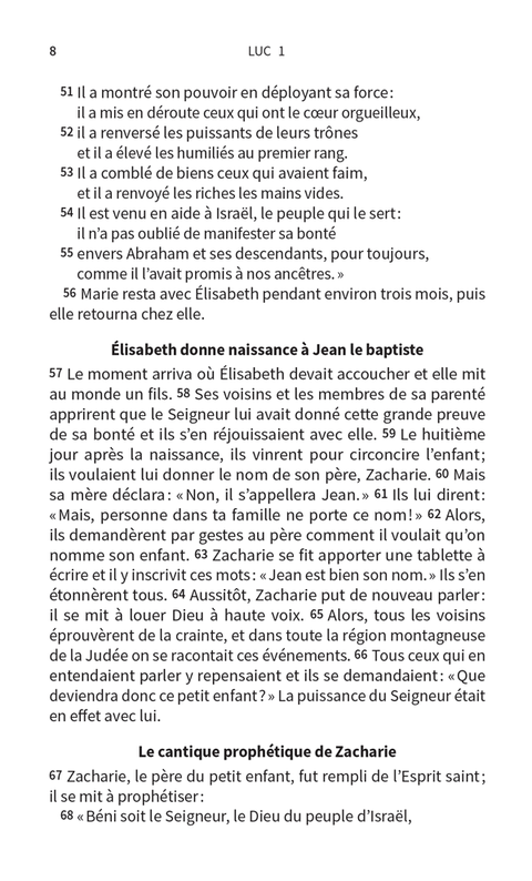 Évangile de Luc - Nouvelle Français courant