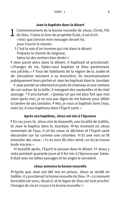 Évangile de Marc - Nouvelle Français courant