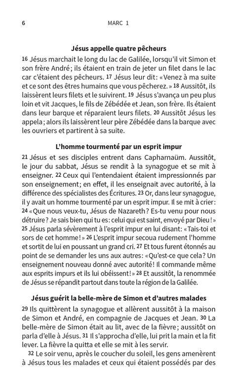 Évangile de Marc - Nouvelle Français courant