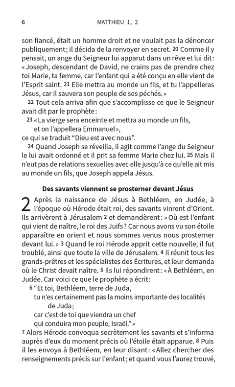 Évangile de Matthieu - Nouvelle Français courant