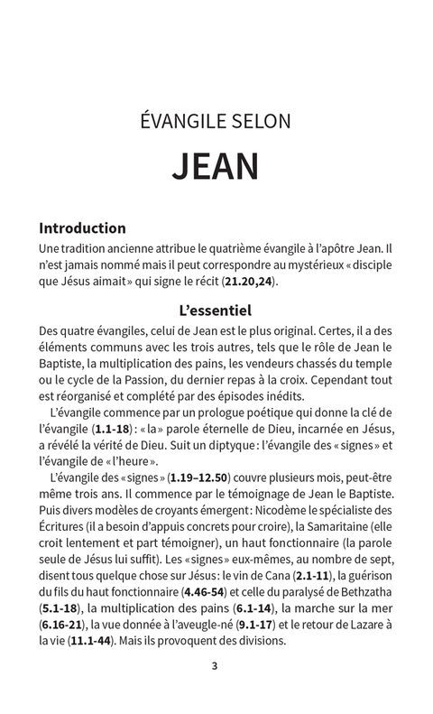 Évangile de Jean - Nouvelle Français courant