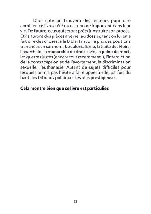 Bible, mode d'emploi