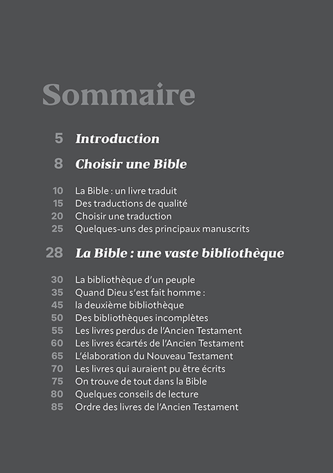 Bible, mode d'emploi