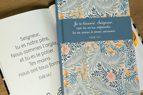 Carnet de notes avec versets bibliques – Je te louerai Seigneur