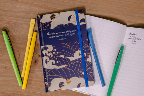 Carnet de notes avec versets bibliques – Remets ta vie au Seigneur