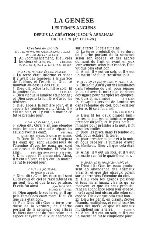 La Sainte Bible Segond 1910 - Similicuir noir, tranche or, onglets