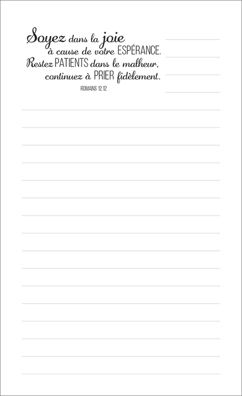 Carnet de notes avec versets bibliques – Couverture rigide - Remets ta vie au Seigneur
