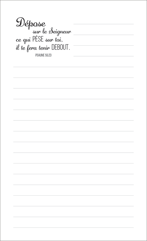 Carnet de notes avec versets bibliques – Couverture rigide - Remets ta vie au Seigneur