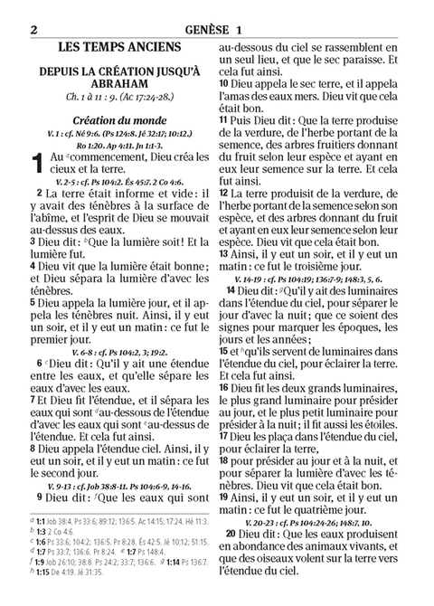 La Sainte Bible Segond 1910 - Brune - Paroles de Jésus en rouge