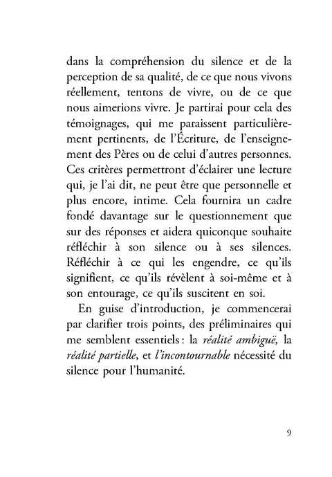 Les silences, un chemin spirituel