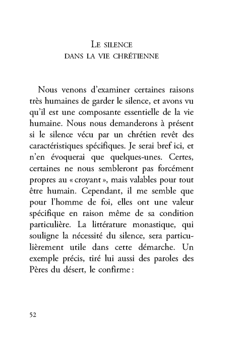 Les silences, un chemin spirituel