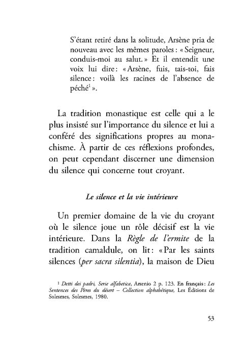 Les silences, un chemin spirituel