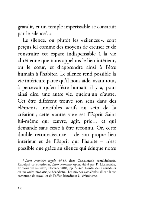 Les silences, un chemin spirituel