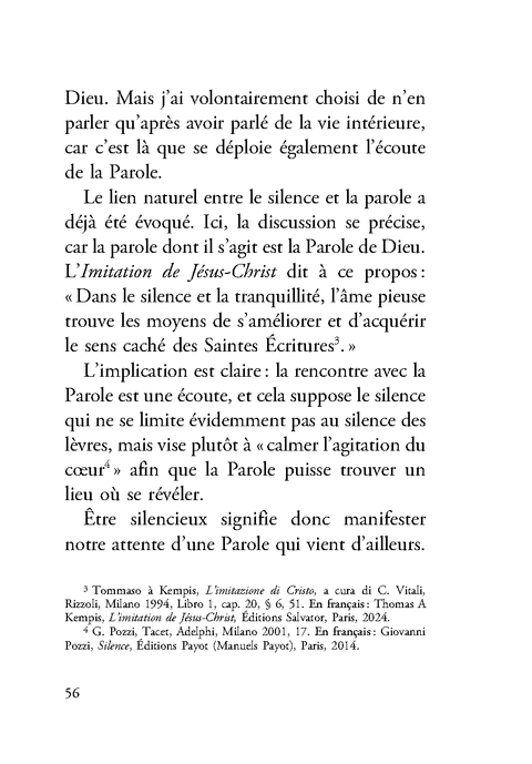 Les silences, un chemin spirituel