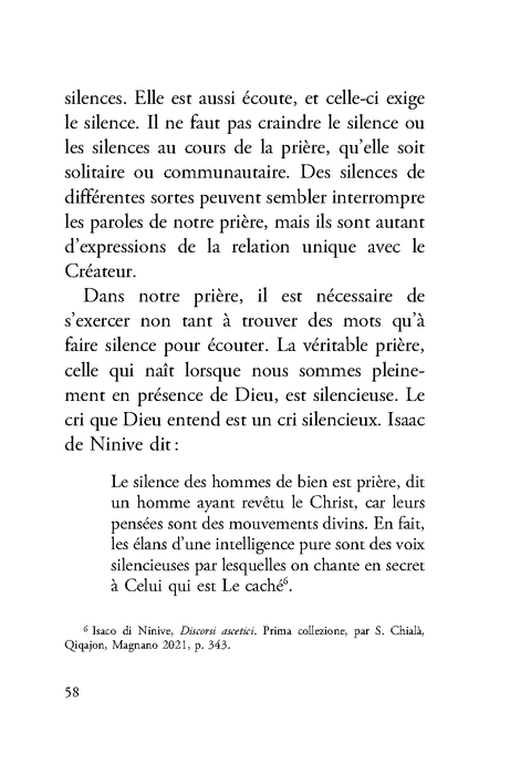 Les silences, un chemin spirituel