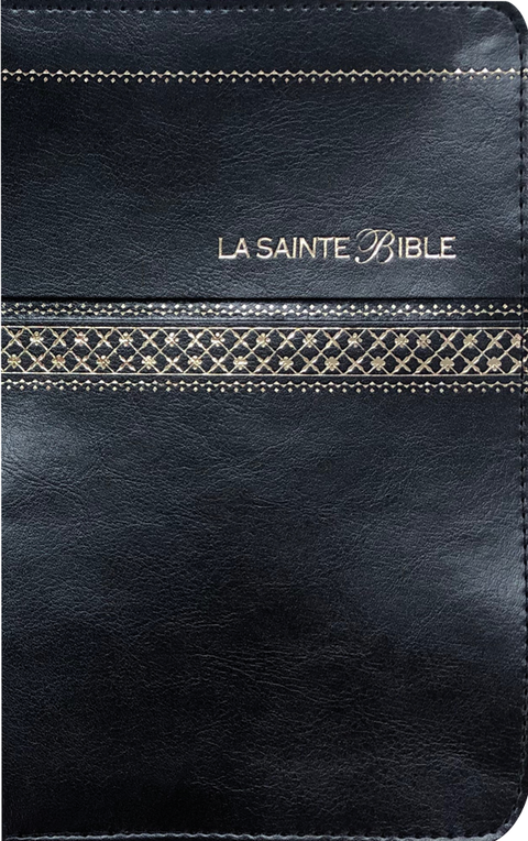 La Sainte Bible Segond 1910 - Similicuir noir, tranche or, onglets