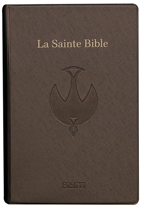 La Sainte Bible « Colombe » Segond 1978, brun, vinyle, tranche blanche