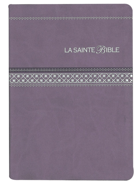 La Sainte Bible : Louis Segond 1910 - Parme, simili cuir, embossage argent