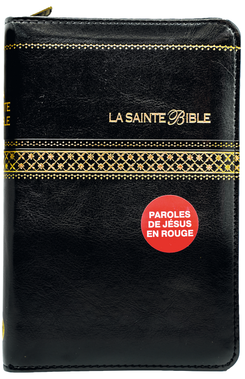 La Sainte Bible, Louis Segond 1910, avec zip, Paroles de Jésus en rouge